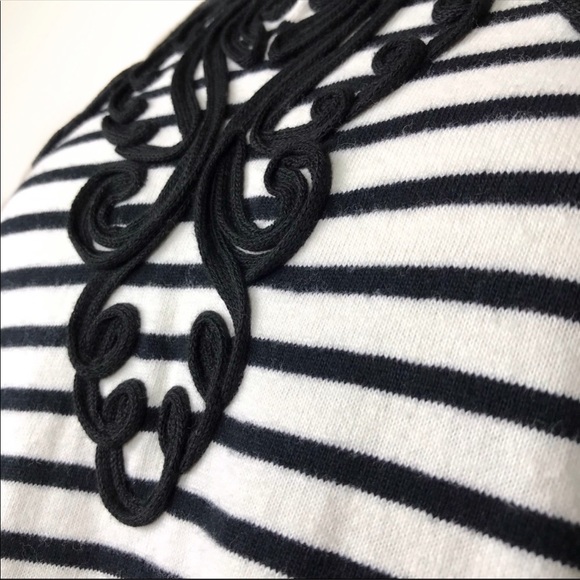 Anthropologie Postmark Stripe Filigree Tunic Dress - Picture 7 of 9